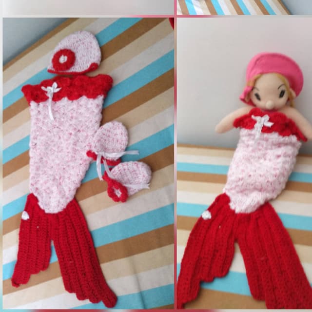 Handmade Wool Mermaid Blanket